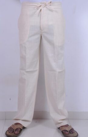 Mens Organic Cotton Natural Colour Draw String Pants, Regular And Plus Size, Big And Tall Men Pants.