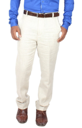 Mens Formal Flat Front 100% Linen Pants, Beach Wedding, Plus Size, Tall And Big.